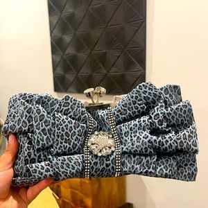 Blue Cheetah print purse